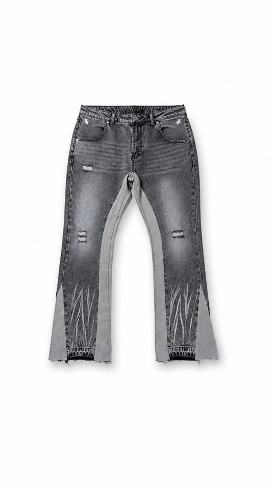 Grey Flared Denim