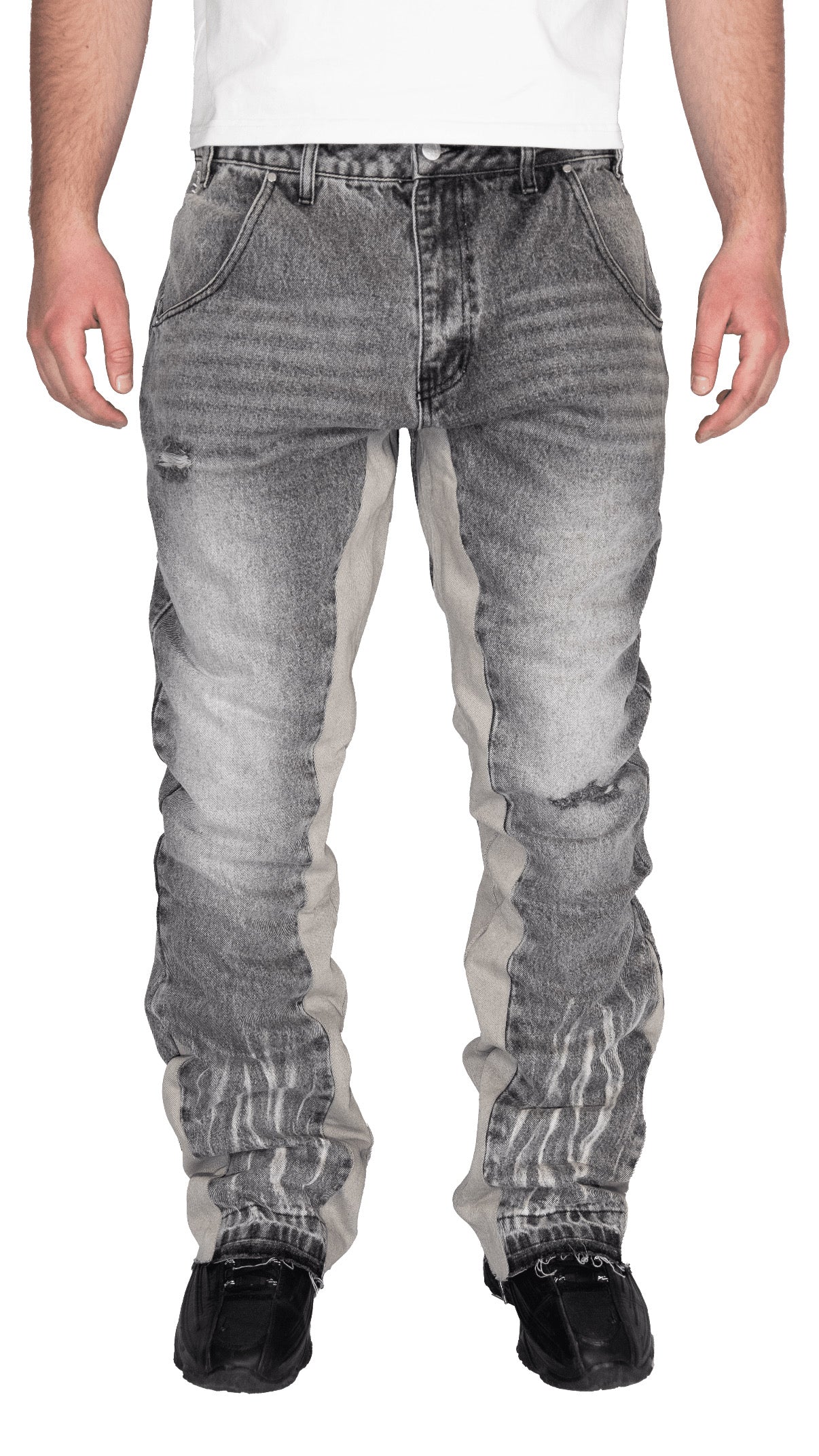 Grey Flared Denim