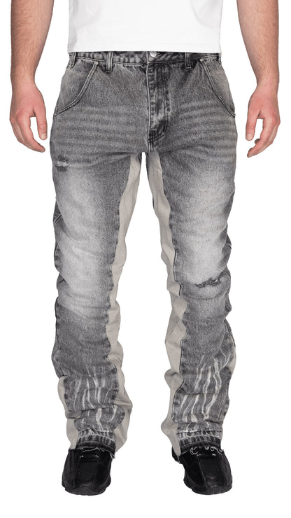 Grey Flared Denim