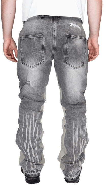 Grey Flared Denim