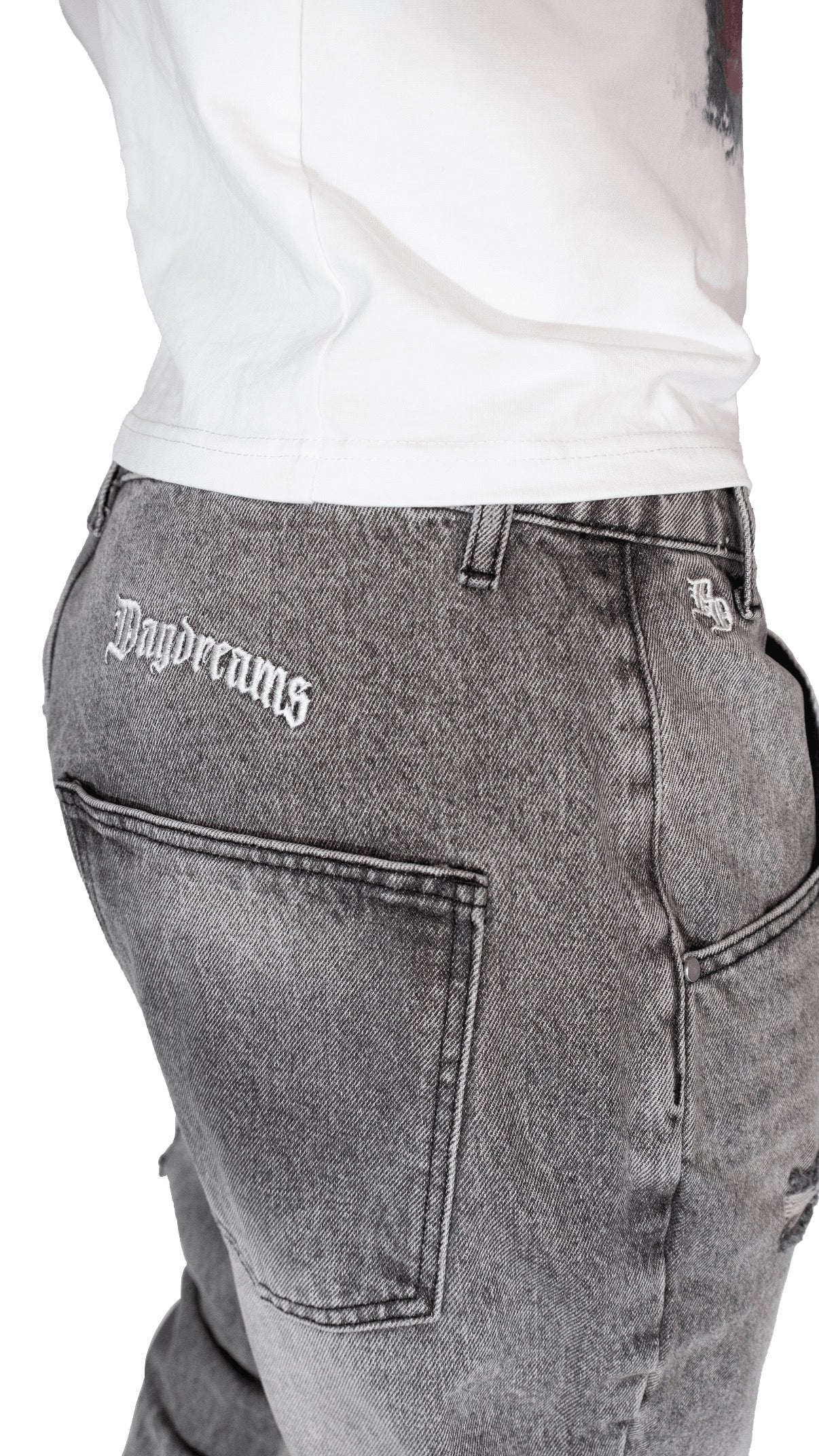 Grey Flared Denim