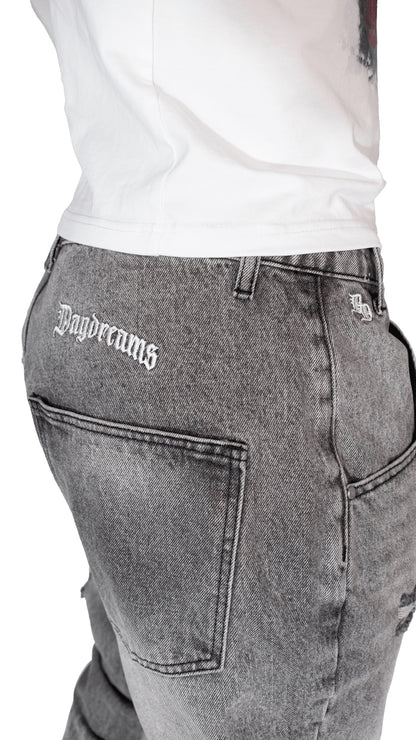 Grey Flared Denim