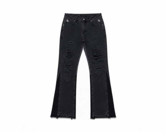 Black Flared Denim