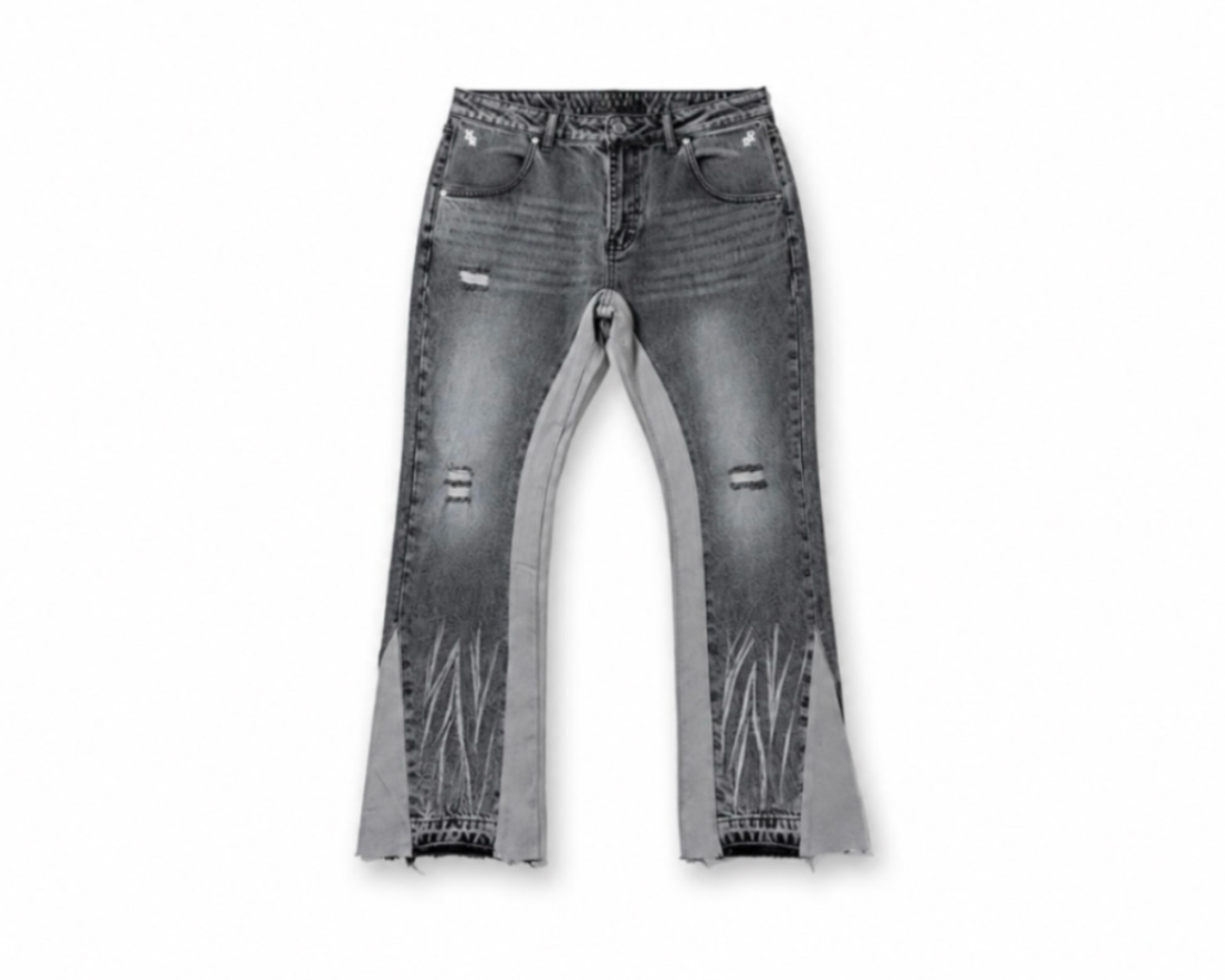 Grey Flared Denim