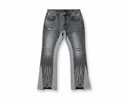 Grey Flared Denim